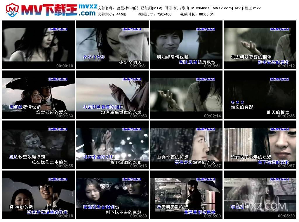 蓝星-梦中的知已红颜(MTV)_国语_流行歌曲_MC204887
